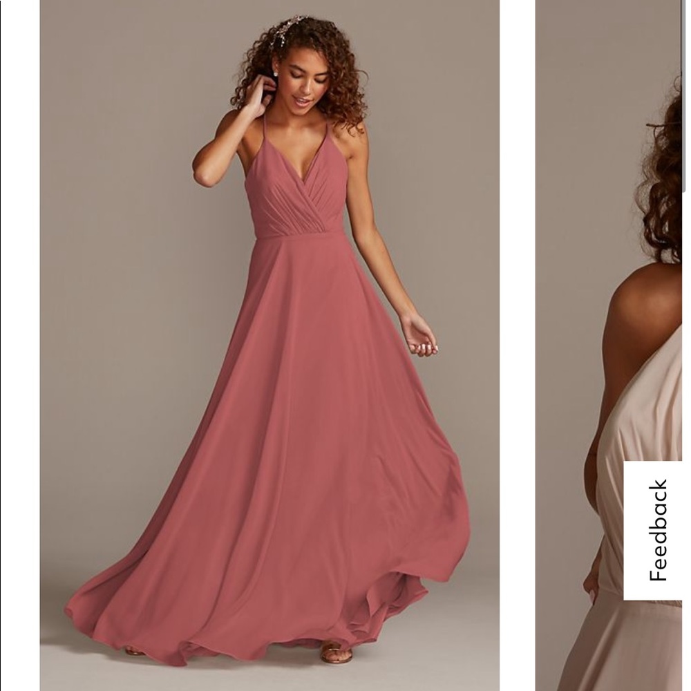 Sedona David’s bridal spaghetti V neck style:f20064 bridesmaid dress